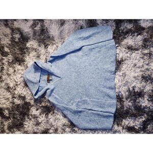 Red Maple Sportswear Womens Cropped M Blue Baby Alpaca Nylon Hoodie Sweater Peru